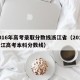 2016年高考录取分数线浙江省（2016浙江高考本科分数线）